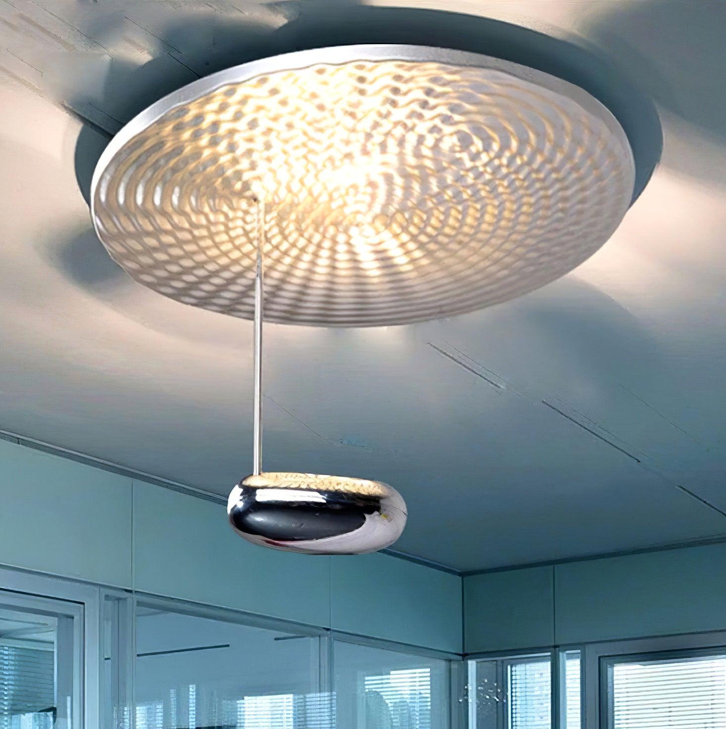 Modern Mercury Chrome Bio-morphic LED Ceiling Light for Contemporary Living Spaces