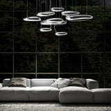 Modern Mercury Pebble LED Ceiling Lamp Sculptural Chrome Flush Mount Light Fixture