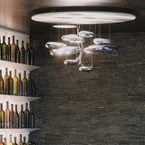 Modern Mercury Pebble LED Ceiling Lamp Sculptural Chrome Flush Mount Light Fixture