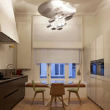 Modern Mercury Pebble LED Ceiling Lamp Sculptural Chrome Flush Mount Light Fixture