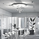 Modern Mercury Pebble LED Ceiling Lamp Sculptural Chrome Flush Mount Light Fixture