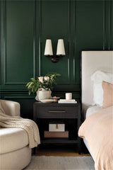elegant-mid-century-brass-wall-sconce-with-conical-fabric-shade-for-bedroom-and-hallway