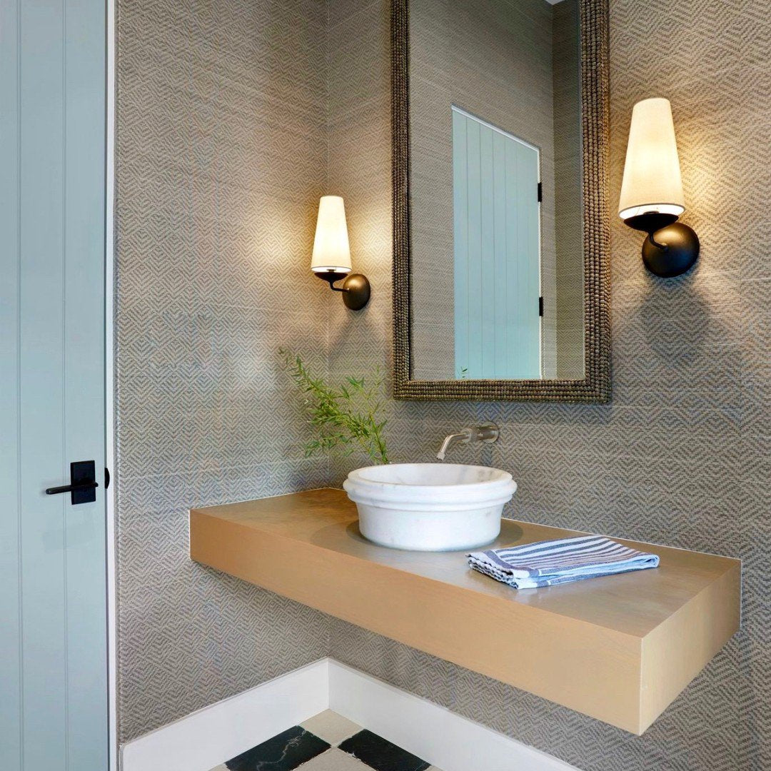 elegant-mid-century-brass-wall-sconce-with-conical-fabric-shade-for-bedroom-and-hallway