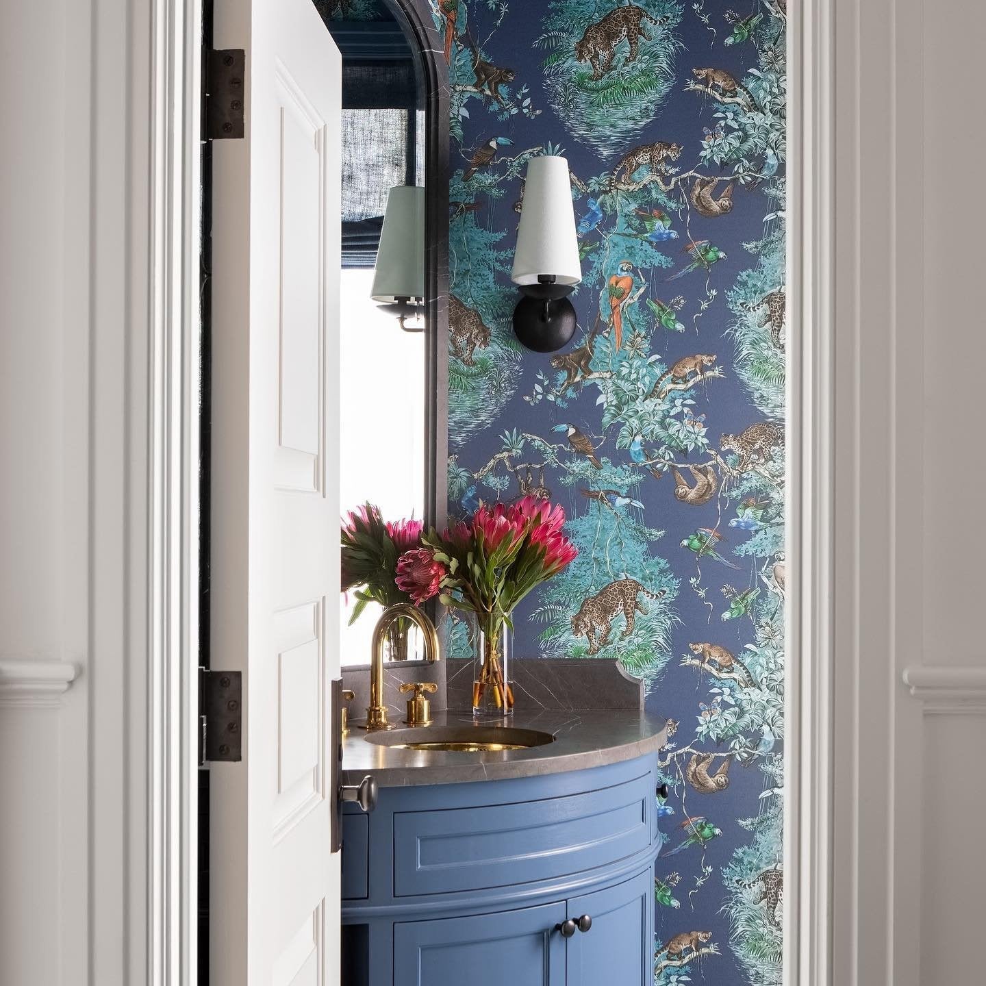 elegant-mid-century-brass-wall-sconce-with-conical-fabric-shade-for-bedroom-and-hallway