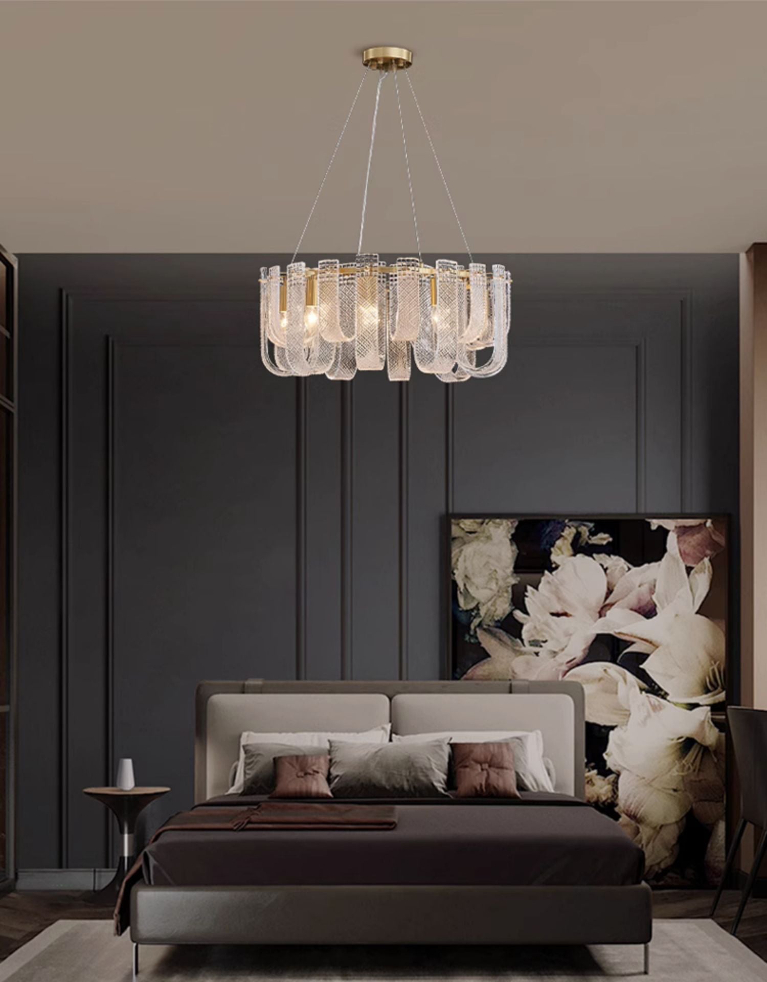 modern-brass-mesh-glass-chandelier-elegant-hand-blown-hanging-pendant-light-fixture