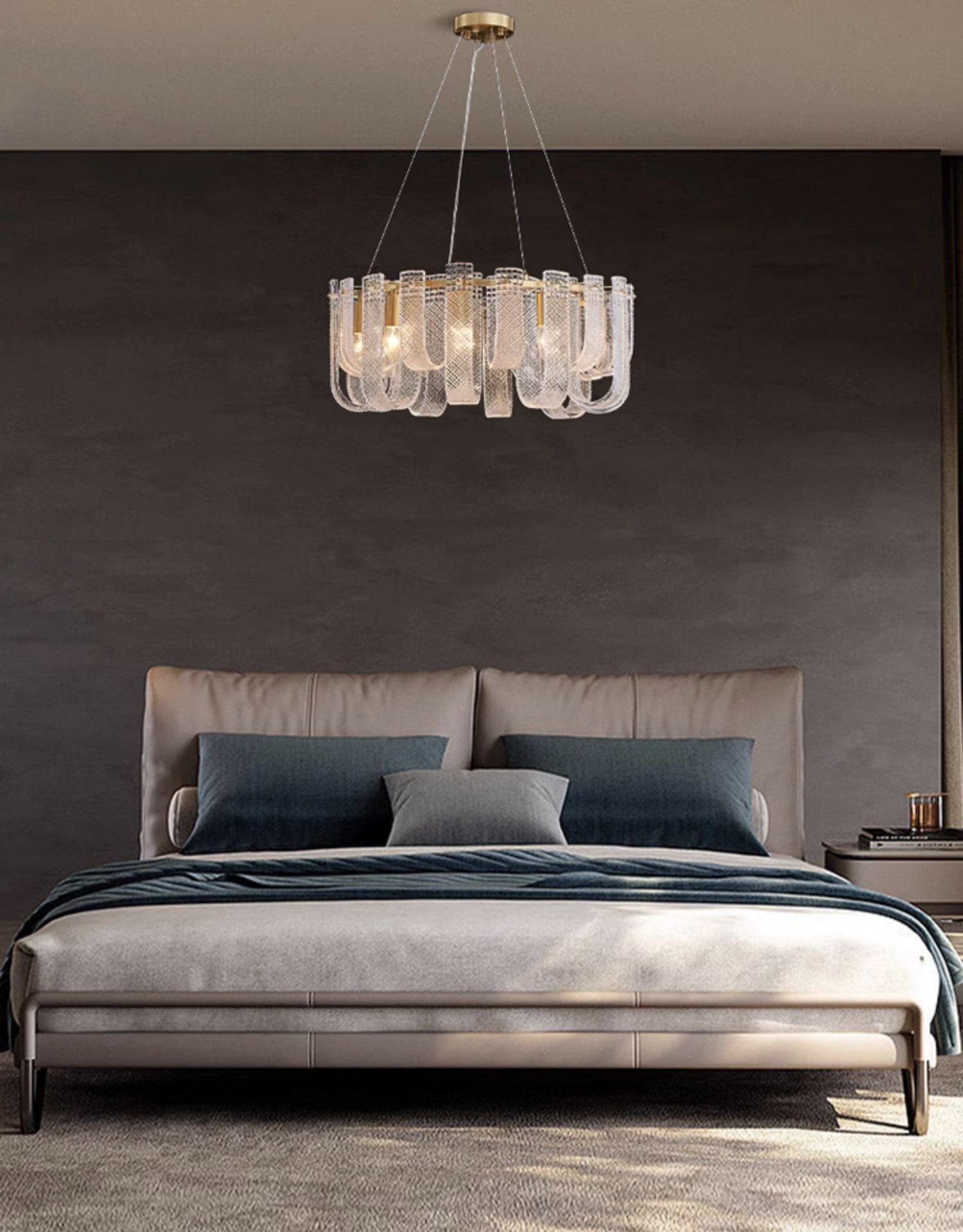 modern-brass-mesh-glass-chandelier-elegant-hand-blown-hanging-pendant-light-fixture