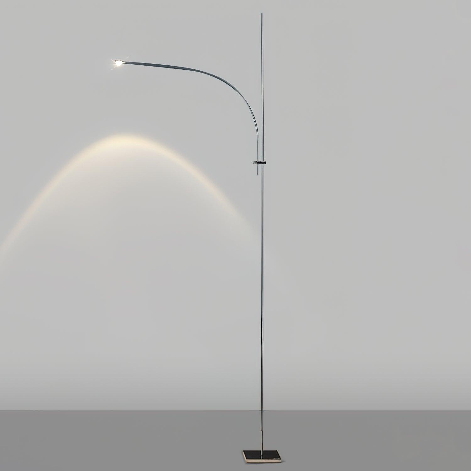 Modern Linear Chrome Metal Floor Lamp Graceful LED Standing Light