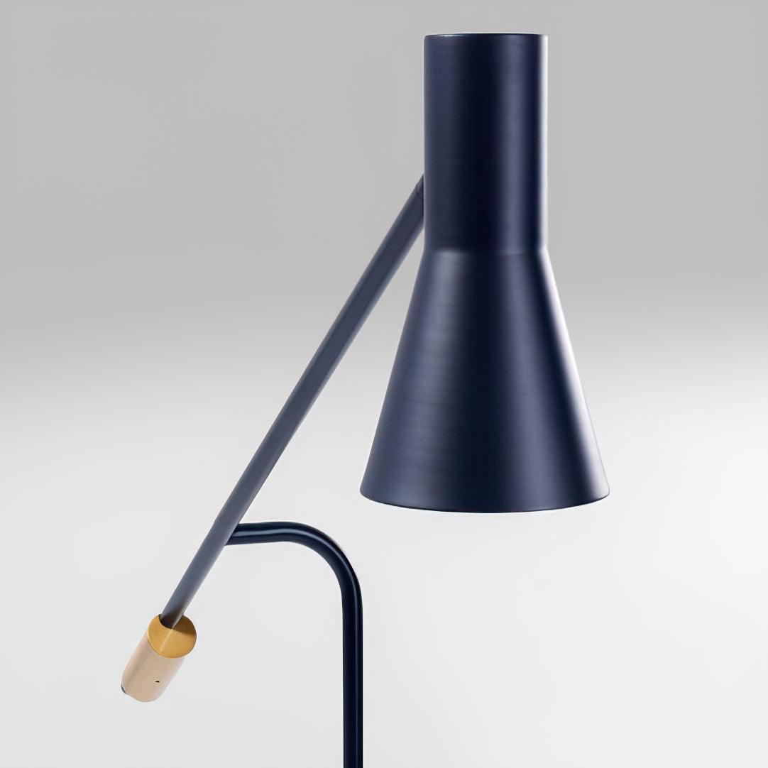 Modern Metro Torchiere Metal Floor Lamp with Marble Base and Minimalist Scandinavian Design
