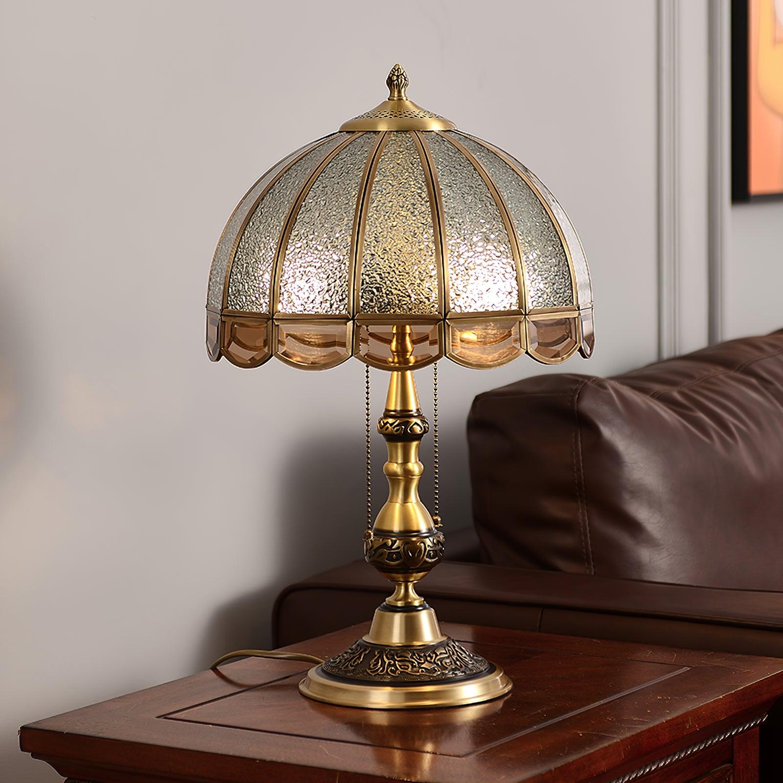Modern Brass Gold Task Table Lamp with Matte Glass Globe for Luxury Office and Bedroom