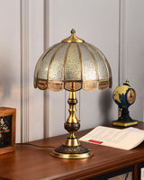Modern Brass Gold Task Table Lamp with Matte Glass Globe for Luxury Office and Bedroom