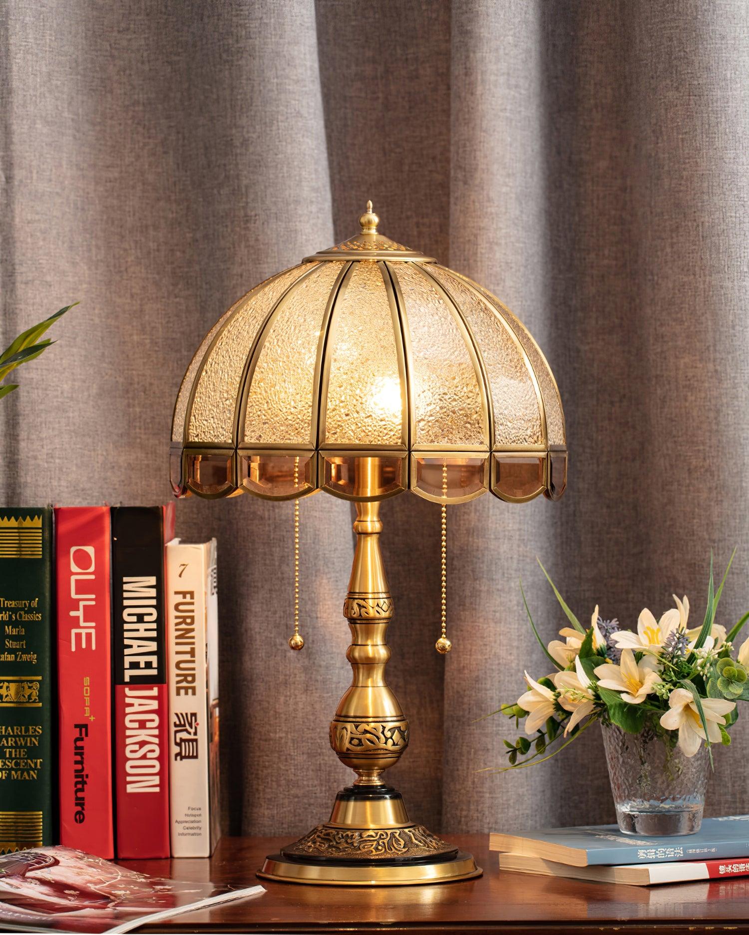Modern Brass Gold Task Table Lamp with Matte Glass Globe for Luxury Office and Bedroom