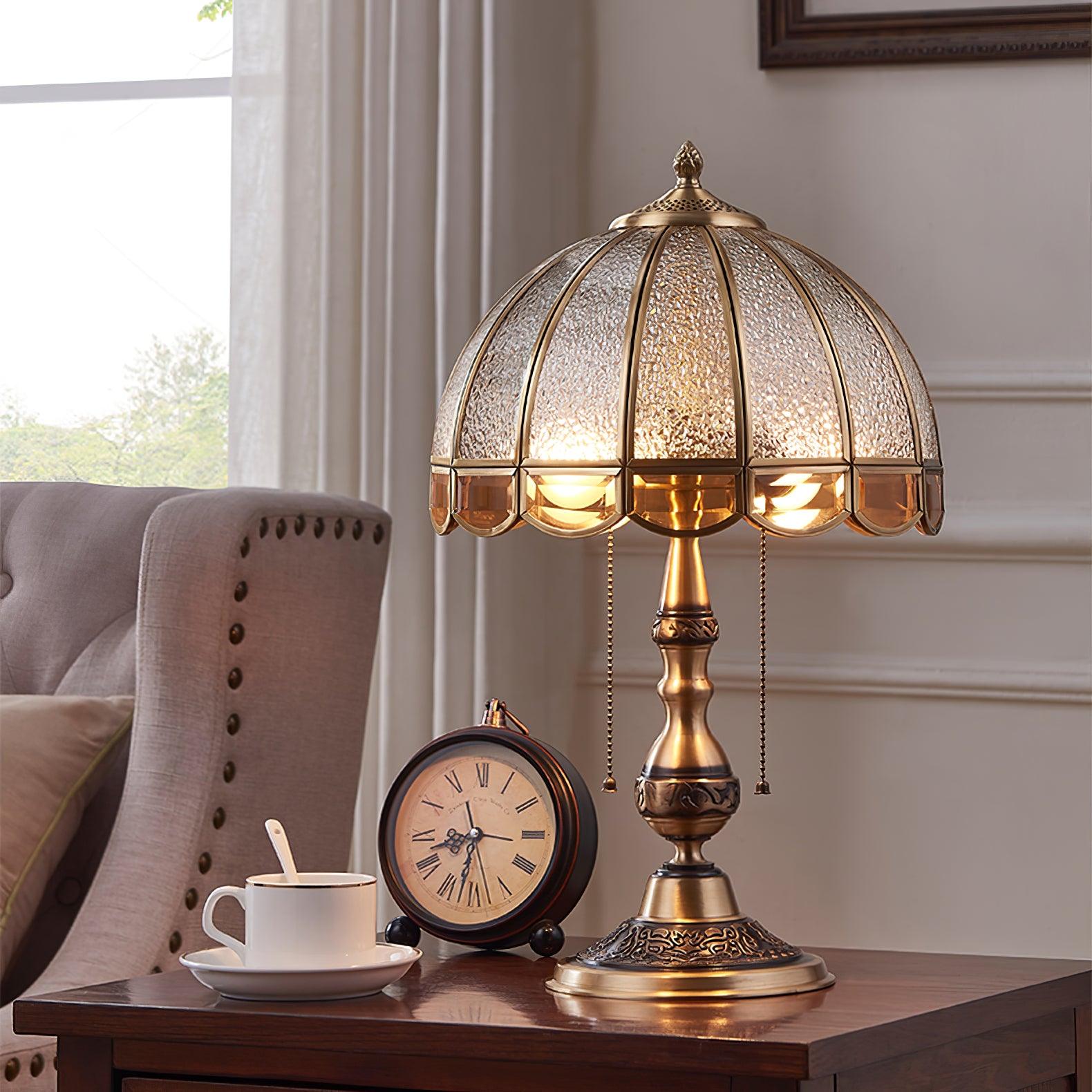 Modern Brass Gold Task Table Lamp with Matte Glass Globe for Luxury Office and Bedroom