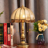Modern Brass Gold Task Table Lamp with Matte Glass Globe for Luxury Office and Bedroom
