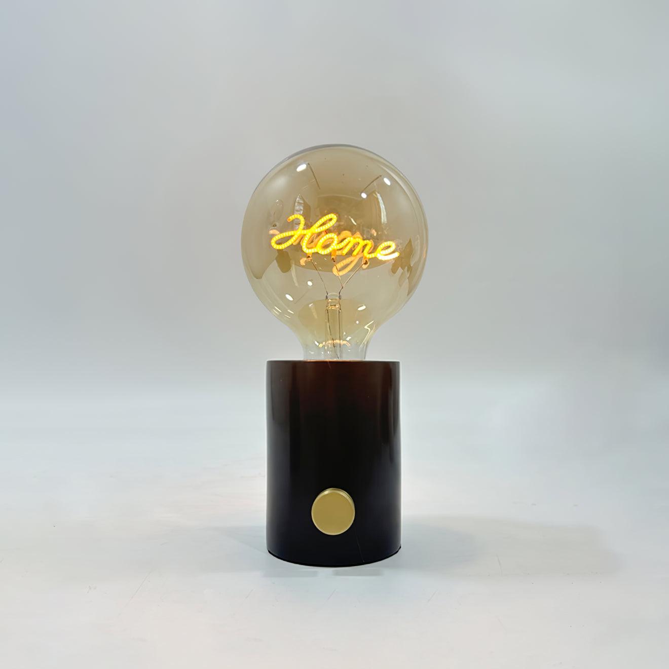 Modern Sculptural Hand Table Lamp with Marble Base and Glass Shade for Bedside