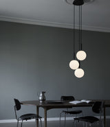 Modern Glass Sphere Pendant Light Nordic Mouth Blown Hanging Lamp for Dining Room and Kitchen