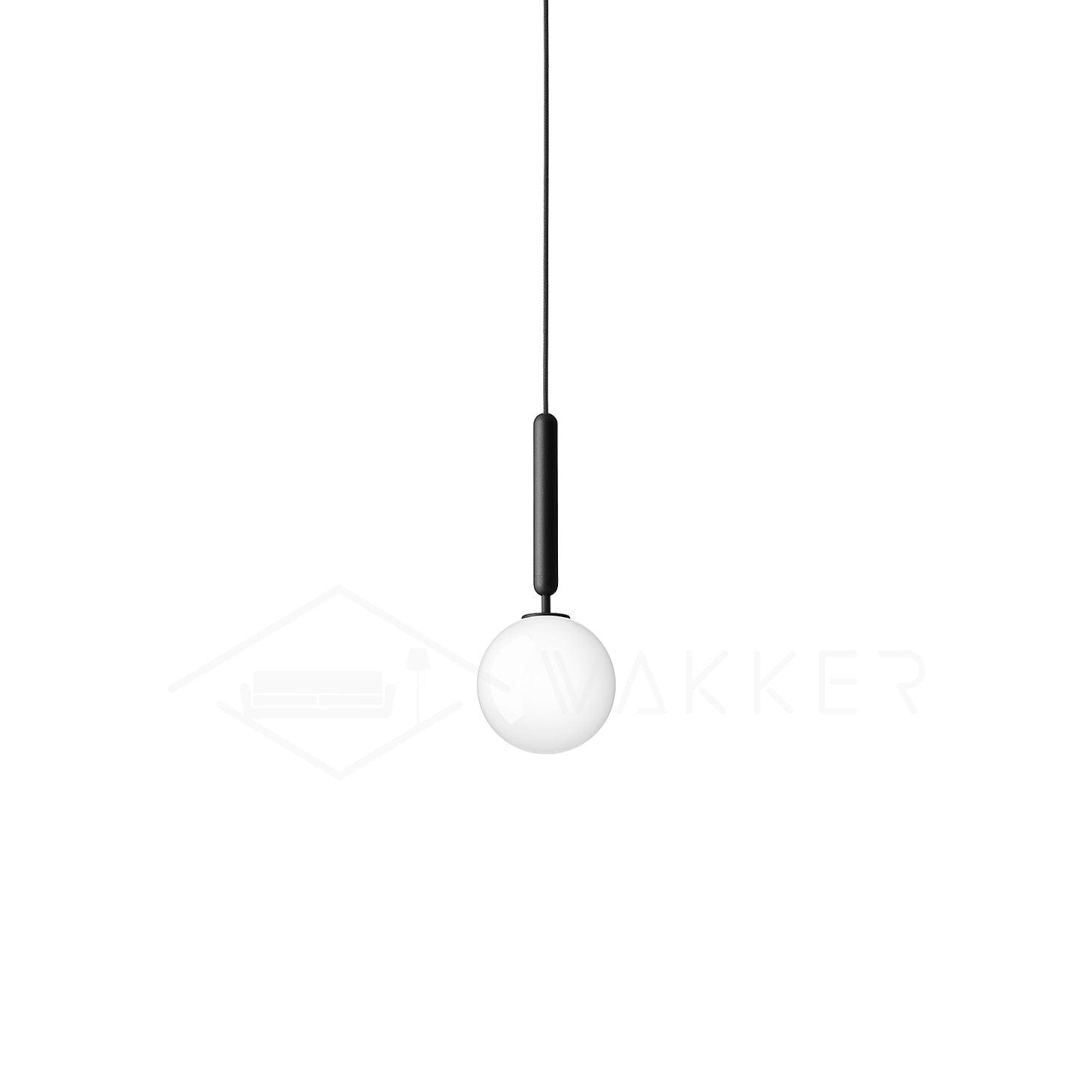 Modern Glass Sphere Pendant Light Nordic Mouth Blown Hanging Lamp for Dining Room and Kitchen