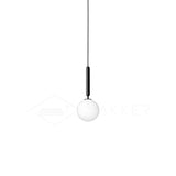 Modern Glass Sphere Pendant Light Nordic Mouth Blown Hanging Lamp for Dining Room and Kitchen