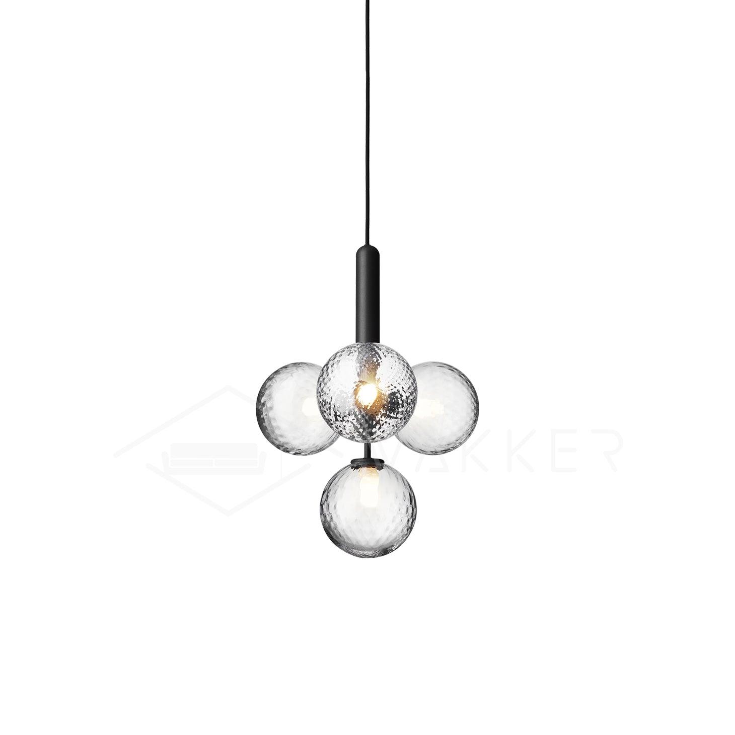 Modern Glass Sphere Pendant Light Nordic Mouth Blown Hanging Lamp for Dining Room and Kitchen