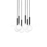 Modern Glass Sphere Pendant Light Nordic Mouth Blown Hanging Lamp for Dining Room and Kitchen