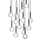 Modern Glass Sphere Pendant Light Nordic Mouth Blown Hanging Lamp for Dining Room and Kitchen