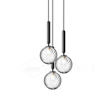 Modern Glass Sphere Pendant Light Nordic Mouth Blown Hanging Lamp for Dining Room and Kitchen