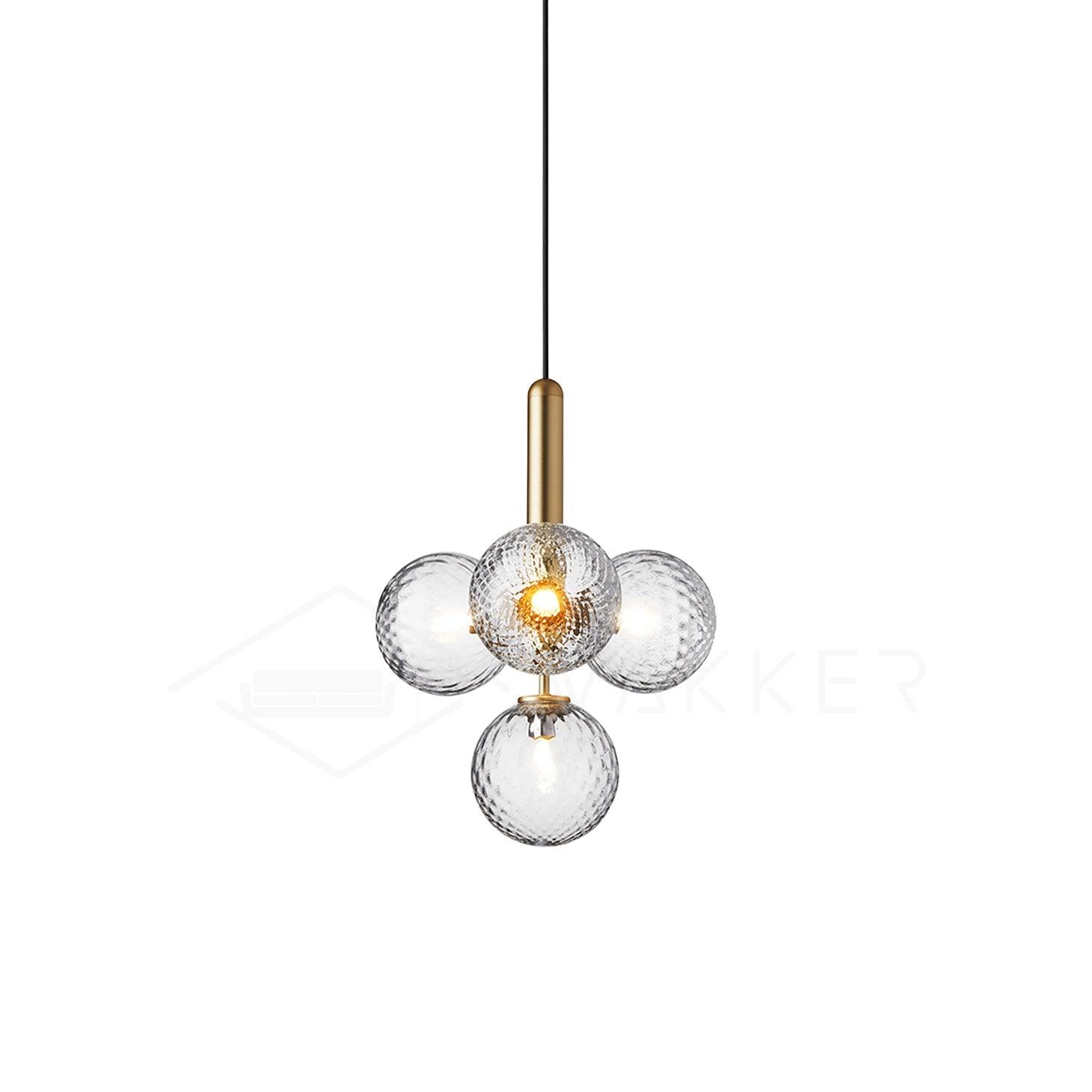 Modern Glass Sphere Pendant Light Nordic Mouth Blown Hanging Lamp for Dining Room and Kitchen