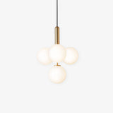Modern Glass Sphere Pendant Light Nordic Mouth Blown Hanging Lamp for Dining Room and Kitchen