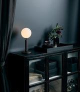 Scandinavian Hand Blown Glass Table Lamp Minimalist Elegant Desk Light for Home Decor