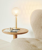 Scandinavian Hand Blown Glass Table Lamp Minimalist Elegant Desk Light for Home Decor