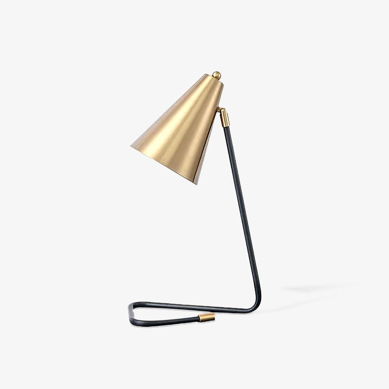 Mid Century Modern Adjustable Task Table Lamp with Cone Shade for Bedside and Office