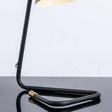 Mid Century Modern Adjustable Task Table Lamp with Cone Shade for Bedside and Office