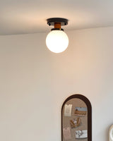 mid-century-modern-white-globe-glass-ceiling-lamp-semi-flush-mount-light-fixture