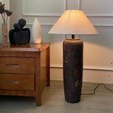 handcrafted-rustic-stoneware-ceramic-floor-lamp-with-white-fabric-shade-for-living-room