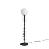 Milo Curved Solid Wood Standing Floor Lamp with Glass or Fabric Shade