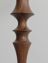 Milo Curved Solid Wood Standing Floor Lamp with Glass or Fabric Shade