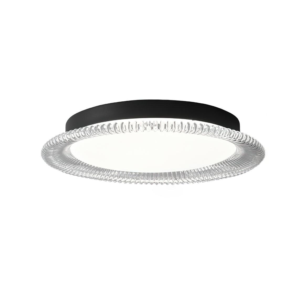 Modern Minimalist Round LED Ceiling Light Aluminum Flush Mount Fixture with Acrylic Diffuser