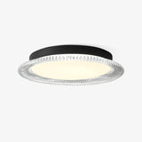 Modern Minimalist Round LED Ceiling Light Aluminum Flush Mount Fixture with Acrylic Diffuser