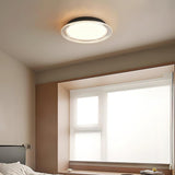 Modern Minimalist Round LED Ceiling Light Aluminum Flush Mount Fixture with Acrylic Diffuser