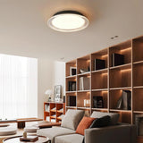 Modern Minimalist Round LED Ceiling Light Aluminum Flush Mount Fixture with Acrylic Diffuser