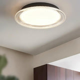 Modern Minimalist Round LED Ceiling Light Aluminum Flush Mount Fixture with Acrylic Diffuser