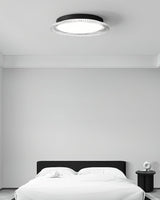 Modern Minimalist Round LED Ceiling Light Aluminum Flush Mount Fixture with Acrylic Diffuser