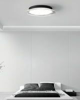 Modern Minimalist Round LED Ceiling Light Aluminum Flush Mount Fixture with Acrylic Diffuser