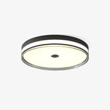 Modern Minimalist Brass and Acrylic Circular LED Flush Mount Ceiling Light