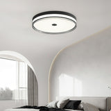 Modern Minimalist Brass and Acrylic Circular LED Flush Mount Ceiling Light