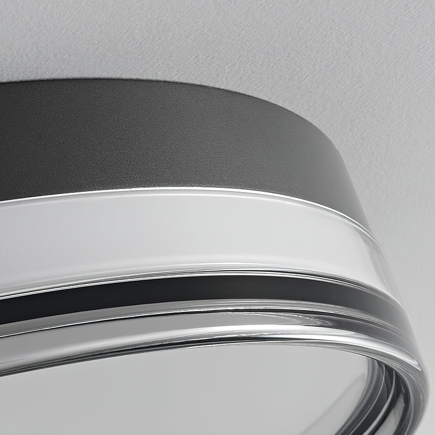 Modern Minimalist Brass and Acrylic Circular LED Flush Mount Ceiling Light