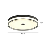 Modern Minimalist Brass and Acrylic Circular LED Flush Mount Ceiling Light