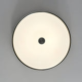 Modern Minimalist Brass and Acrylic Circular LED Flush Mount Ceiling Light