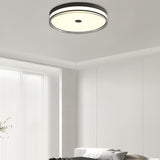 Modern Minimalist Brass and Acrylic Circular LED Flush Mount Ceiling Light
