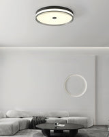 Modern Minimalist Brass and Acrylic Circular LED Flush Mount Ceiling Light