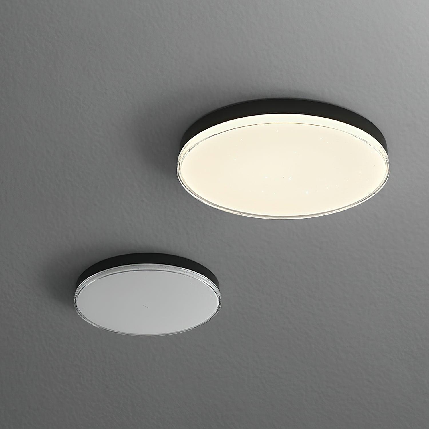 Modern Minimalist Flush Mount LED Ceiling Light Round Aluminum Fixture for Living Room Bedroom
